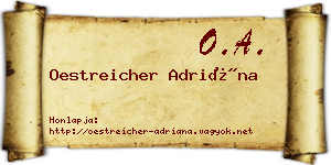 Oestreicher Adriána névjegykártya